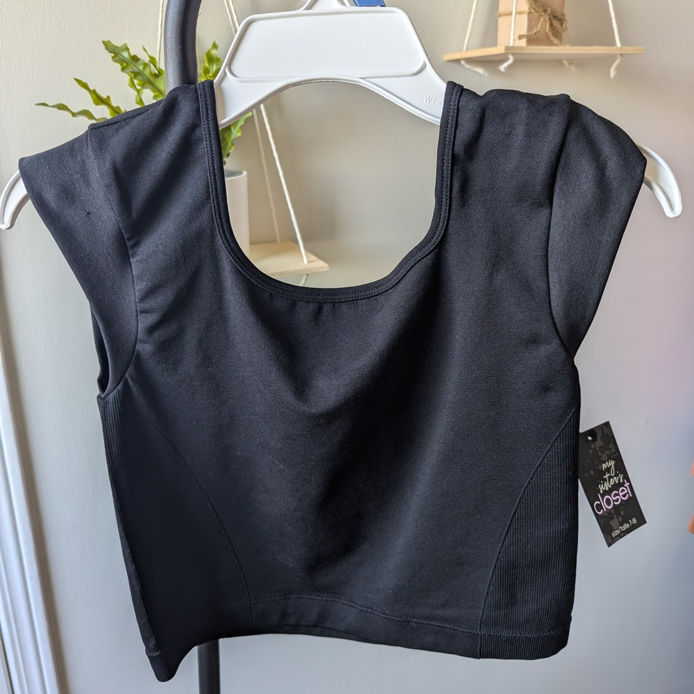 Brand New Chic Black Crop Top for Girls